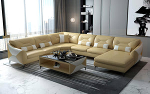 Bysic Modern U Shape Leather Sectional