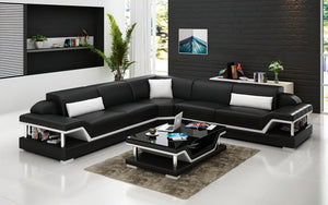 Taliya Modern Leather Sectional