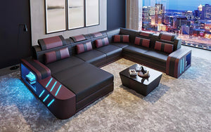 Ralutic Modern U Shape Leather Sectional