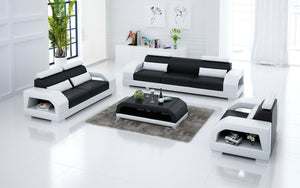 Luxi Modern Leather Sofa Set