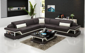 Taliya Modern Leather Sectional