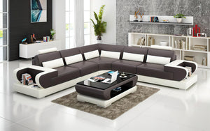 Mirak Modern Leather Sectional