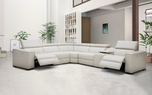 Fabric Birt Sectional Sofa With Recliners