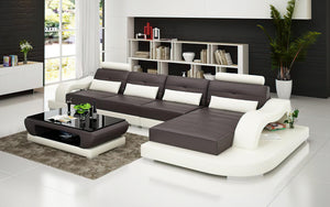 Nebula Small Modern Leather Sectional