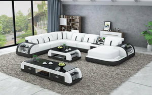 Blaylock Modern Sectional Sofa with LED Light