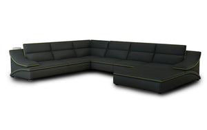 Umi Modern Leather Sectional with Chaise