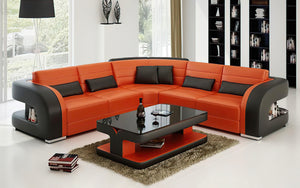 Hennessey Modern Leather Sectional