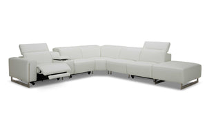 VOYAGE MODERN LEATHER SECTIONAL WITH OTTOMAN