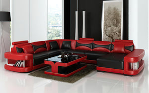 Critika Modern U-Shape Leather Sectional