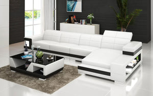 Zakary Leather Sectional with Storage