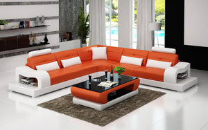 Nebula Modern Leather Sectional