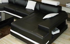 Leroy Modern U-Shape Leather Sectional