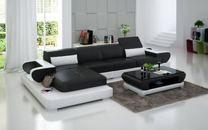 Ezrael Small Modern Leather Sectional