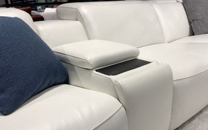 VOYAGE MODERN LEATHER SECTIONAL WITH OTTOMAN