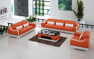 Amir Modern Leather Sofa Set