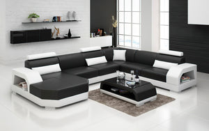 Luxi Modern U-Shape Leather Sectional