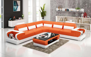 Mirak Modern Leather Sectional