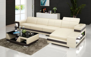 Zakary Leather Sectional with Storage