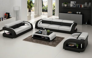 Monte Modern Leather Sofa Set