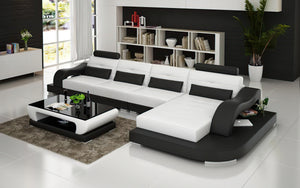 Nebula Small Modern Leather Sectional