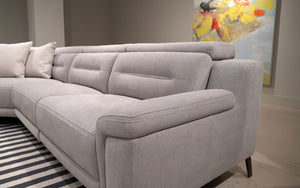 Kaycee Modern Fabric Sectional with Recliner