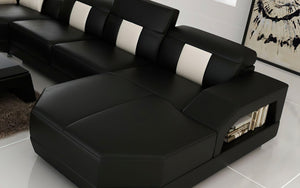 Bozeman Leather Sectional with Shape Chaise