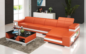 Zakary Leather Sectional with Storage