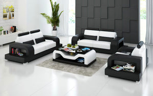 Tara Modern Leather Sofa Set