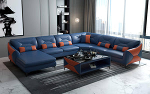 Bysic Modern U Shape Leather Sectional