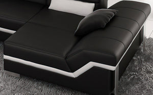 Gracia Leather Sectional Sofa With Chaise