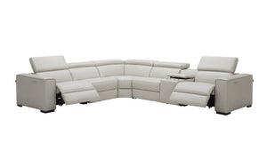 Birt Leather Sectional Sofa With Recliners