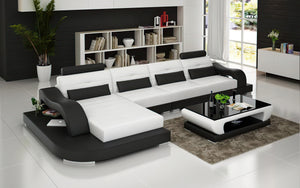 Nebula Small Modern Leather Sectional