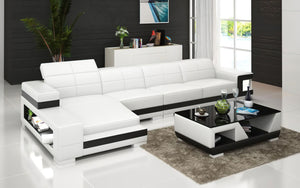 Zakary Leather Sectional with Storage