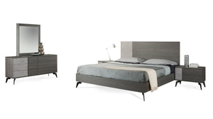 Parella Modern Faux Concrete Bed