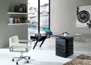 Suju Contemporary Black Ash Desk