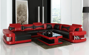 Critika Modern U-Shape Leather Sectional