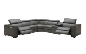 Fabric Birt Sectional Sofa With Recliners