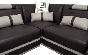 Ralutic Leather Corner Sectional with Side Storage