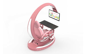 Crystal Pink Working And Gaming Station | All in one Working And Gaming Chair