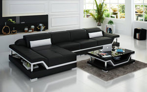 Taliya Small Modern Leather Sectional