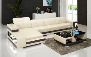 Zakary Leather Sectional with Storage