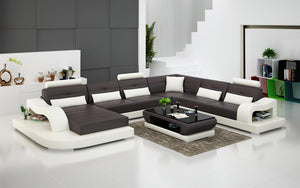 Nebula Modern U-Shape Leather Sectional