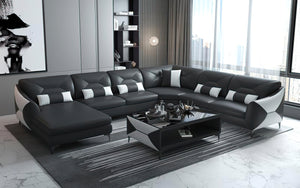 Bysic Modern U Shape Leather Sectional