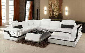 Emerson Leather Sectional With Storage