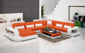 Nebula Modern U-Shape Leather Sectional