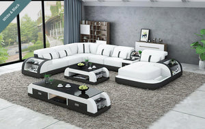 Blaylock Modern Sectional Sofa with LED Light