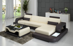 Tara Small Modern Leather Sectional