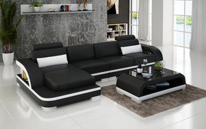 Nexso Small Modern Leather Sectional