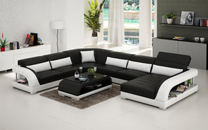 Monte Modern U-Shape Leather Sectional