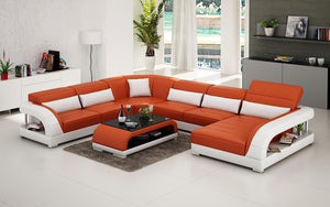 Monte Modern U-Shape Leather Sectional
